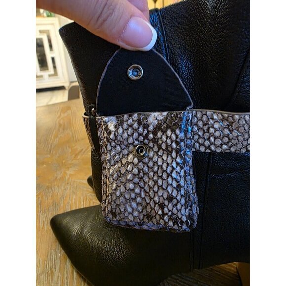 Jessica Simpson Brynne Booties size 8.5 JESSICA SIMPSON "BRYNNE" BLACK LEATHER B - Picture 9 of 16